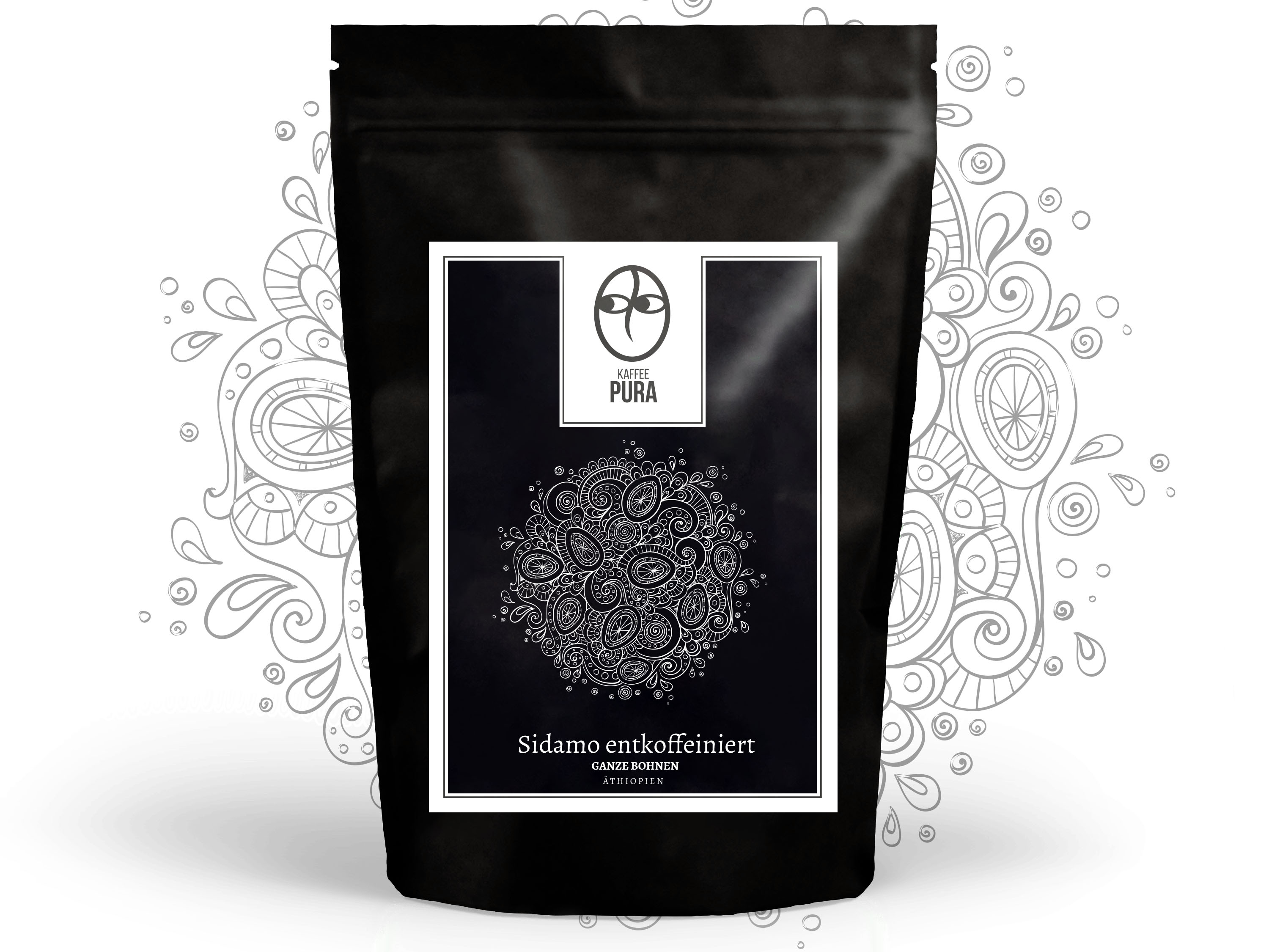 Sidamo Kaffee entkoffeiniert, fair gehandelt