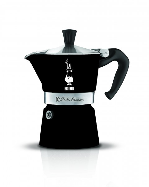 Moka Express Aluminium-Espressokocher schwarz